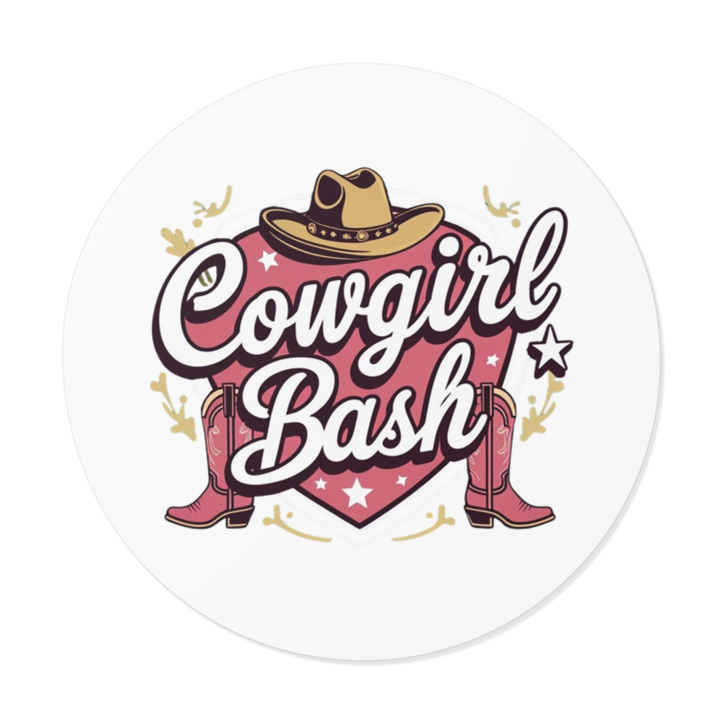 Cowgirl Bash Stickers, Western Party Decor, Fun Stickers for Parties, Boot and Hat Vinyl Decals, Rodeo Stickers, Girls Night Out