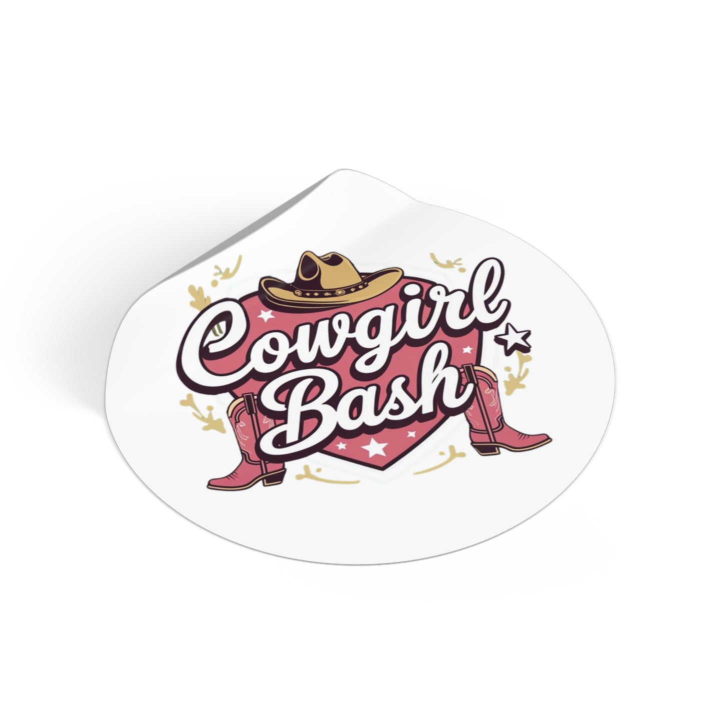 Cowgirl Bash Stickers, Western Party Decor, Fun Stickers for Parties, Boot and Hat Vinyl Decals, Rodeo Stickers, Girls Night Out
