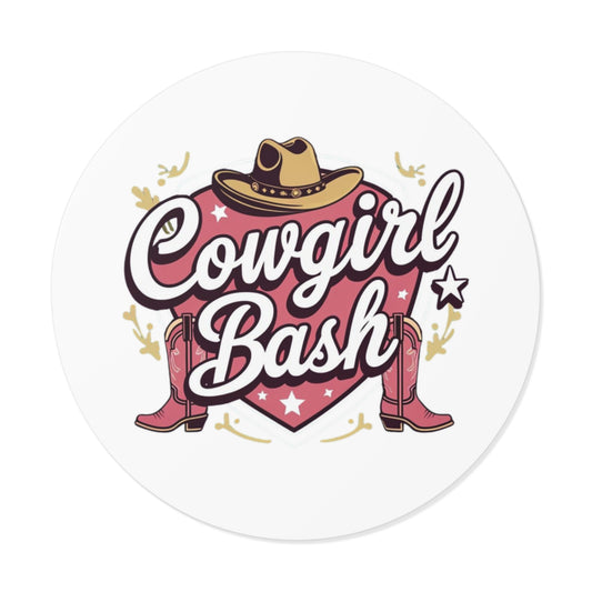 Cowgirl Bash Stickers, Western Party Decor, Fun Stickers for Parties, Boot and Hat Vinyl Decals, Rodeo Stickers, Girls Night Out